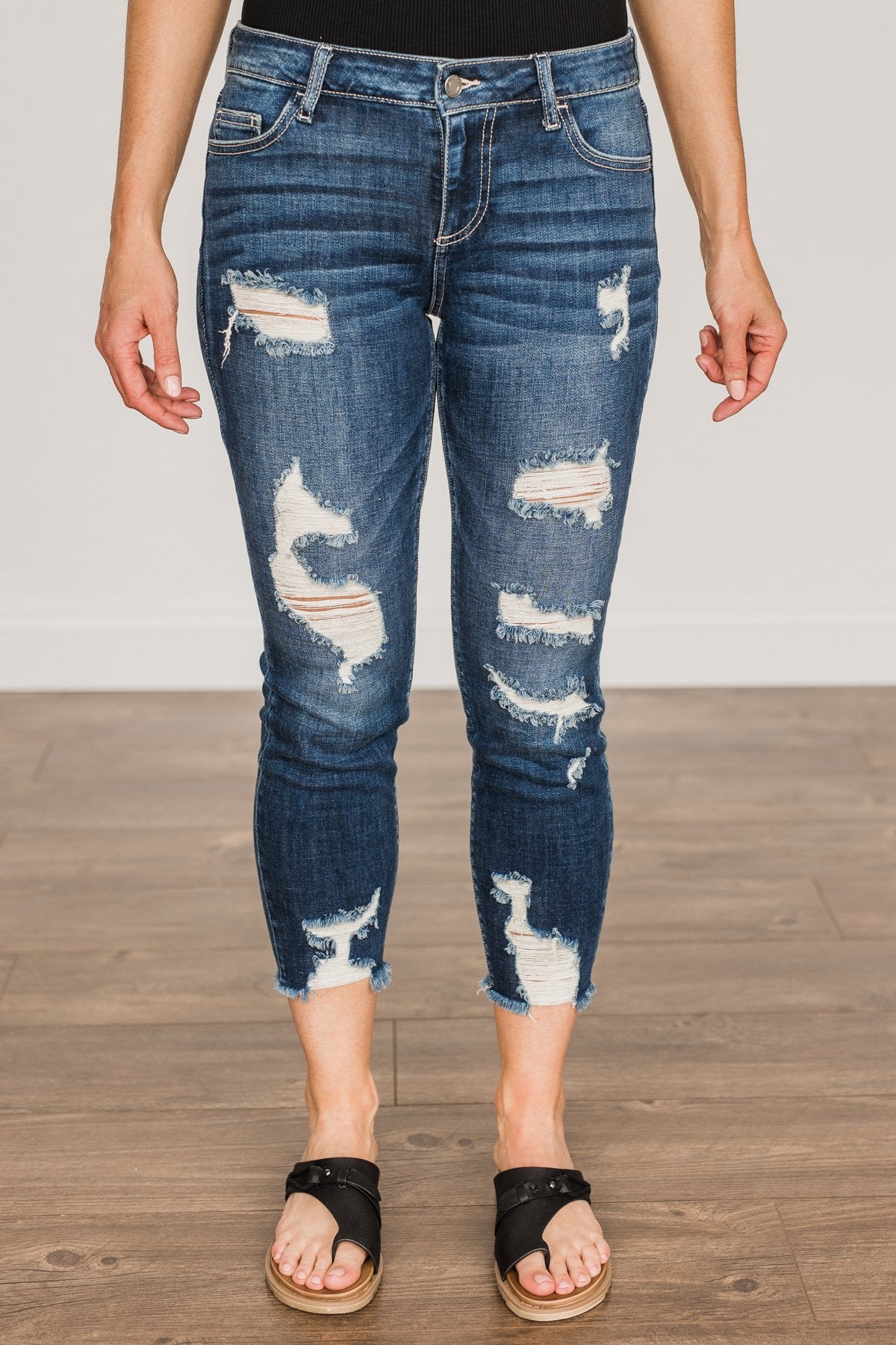 Cello Distressed Skinny Jeans- Camila Wash