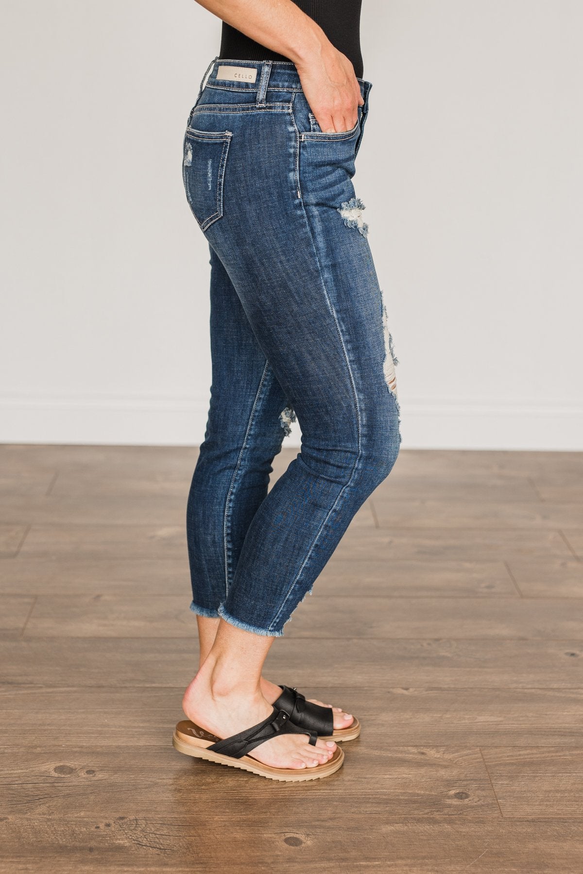 Cello Distressed Skinny Jeans- Camila Wash