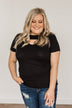 Embrace The New Cut Out Top- Black
