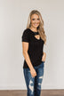 Embrace The New Cut Out Top- Black