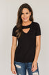 Embrace The New Cut Out Top- Black
