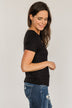Embrace The New Cut Out Top- Black