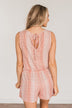 Bring On The Sunsets Striped Romper- Coral & Ivory