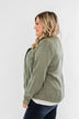 Going Places Lightweight Drawstring Jacket- Olive