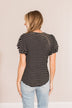 Soar Above The Rest Striped Top- Black