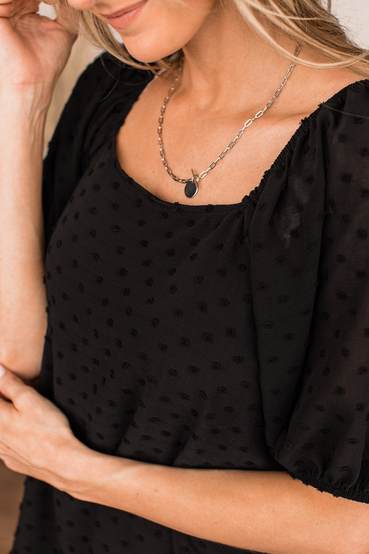 Joy In The Journey Off The Shoulder Blouse- Black