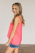Love My Life Tank Top- Neon Pink