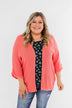 Forever On My Mind Knit Cardigan- Coral