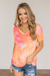 Fun Under The Sun Tie Dye Top- Neon Pink, Yellow, & Orange