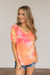 Fun Under The Sun Tie Dye Top- Neon Pink, Yellow, & Orange