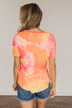 Fun Under The Sun Tie Dye Top- Neon Pink, Yellow, & Orange