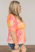 Fun Under The Sun Tie Dye Top- Neon Pink, Yellow, & Orange