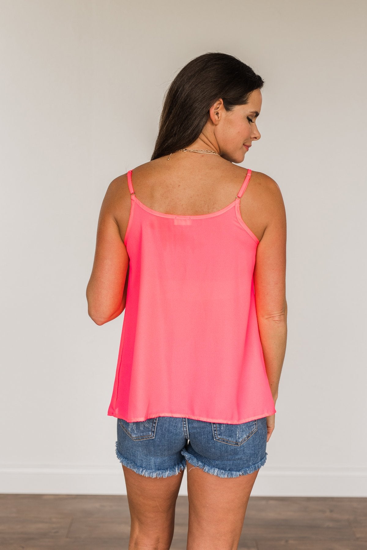 Love My Life Tank Top- Neon Pink