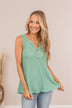 Take Me For A Spin Knit Tank Top- Green