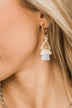 Alluring Tiered Tassel Earrings- Ivory & Gold