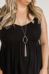Pendant Chain Tassel Necklace- Silver