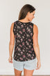 Learning To Love Lace Tank Top- Black & Pink