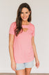 Embrace The New Cut Out Top- Pink