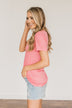 Embrace The New Cut Out Top- Pink