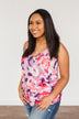 Ready For A Change Floral Tank Top- Lilac & Fuchsia