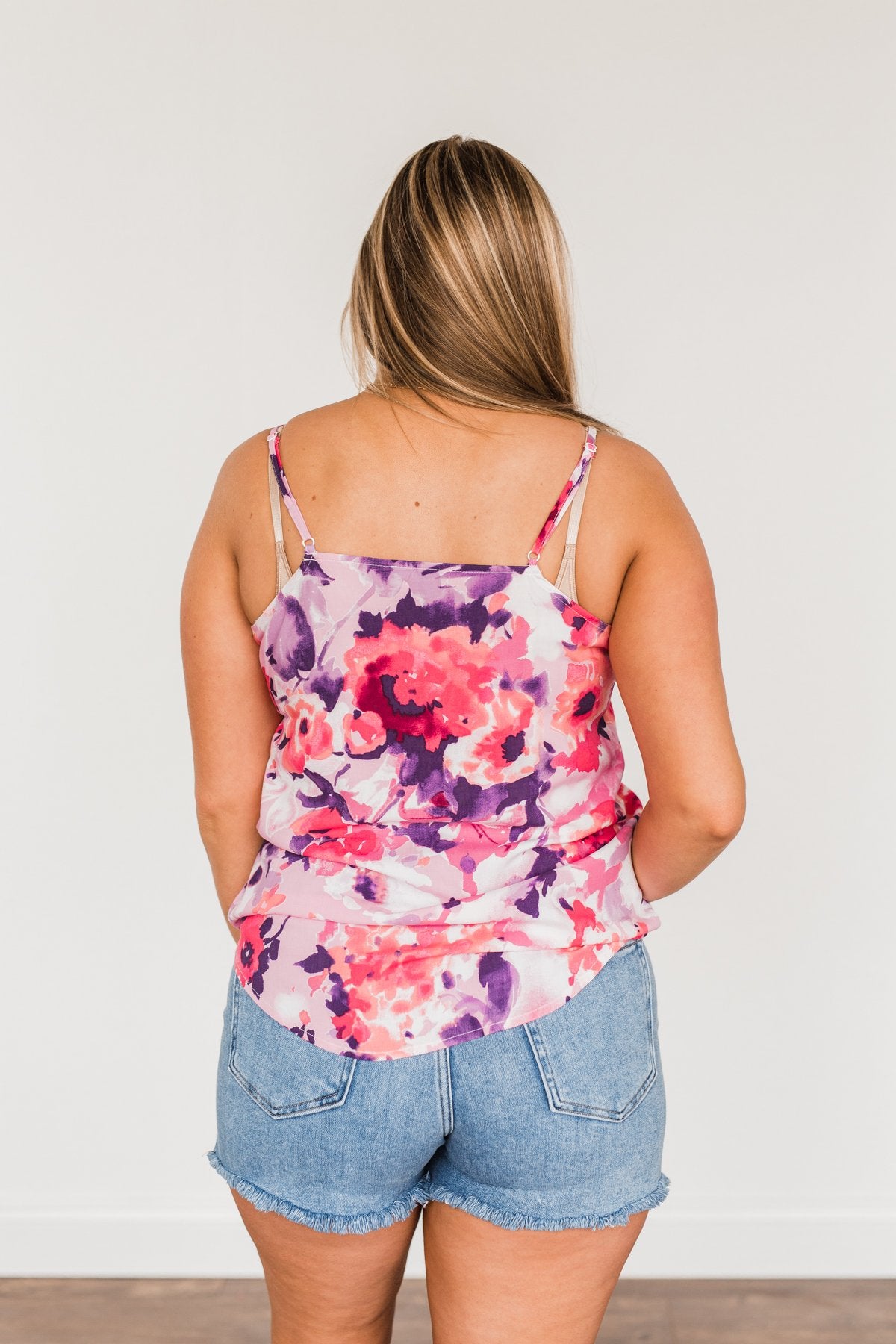 Ready For A Change Floral Tank Top- Lilac & Fuchsia