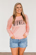 "Midwest" Long Sleeve Graphic Top- Light Pink