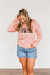 "Midwest" Long Sleeve Graphic Top- Light Pink