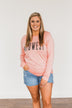 "Midwest" Long Sleeve Graphic Top- Light Pink