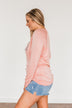 "Midwest" Long Sleeve Graphic Top- Light Pink