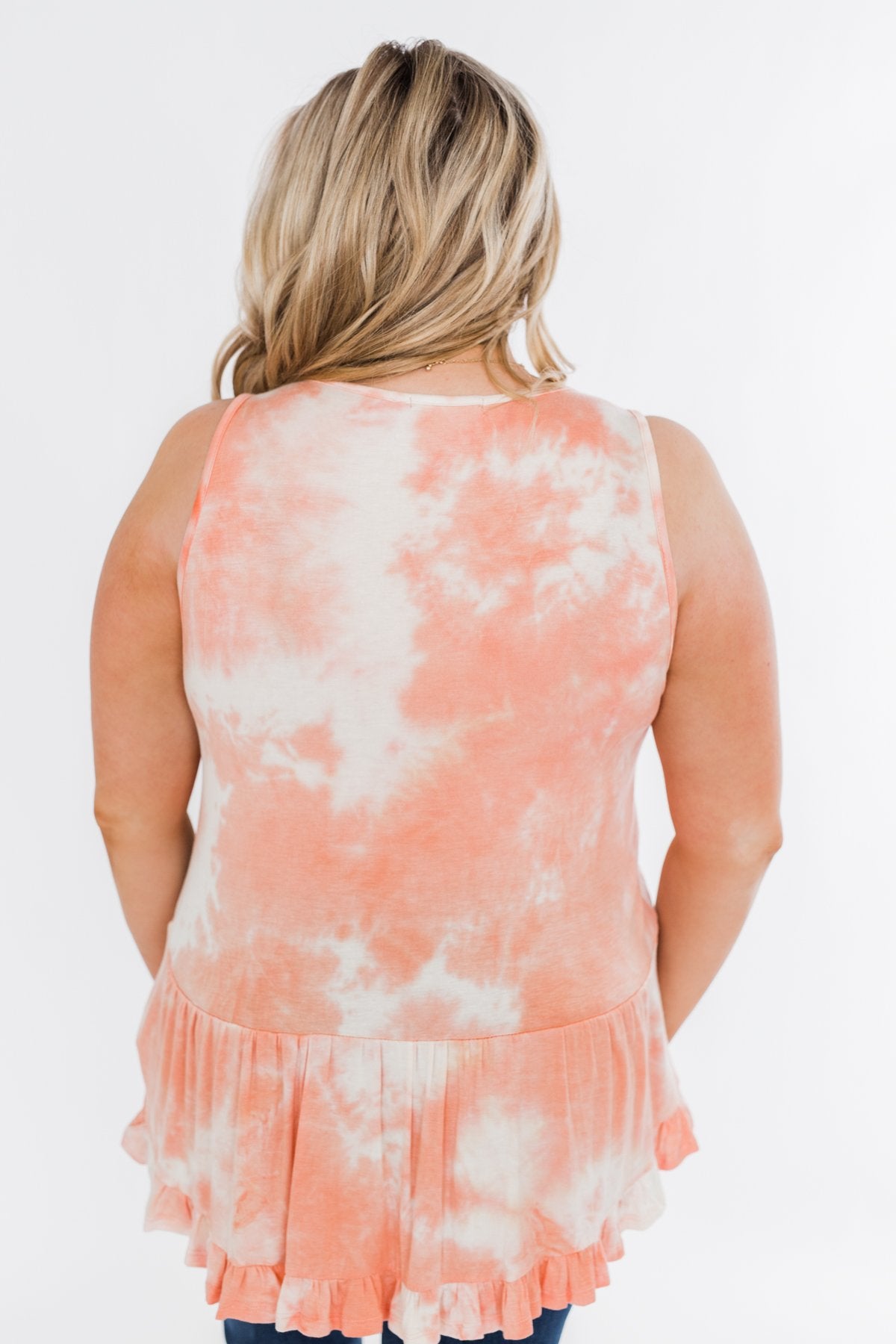 Highlight Of Your Life Babydoll Tank Top- Coral