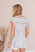 Make Way For The New Embroidered Blouse- Blue