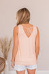 Forever Friends V-Neck Pocket Tank Top- Light Pink