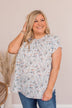 Look How I Feel Floral Top- Light Blue