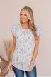 Look How I Feel Floral Top- Light Blue