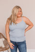 Gentle By Nature Ribbed Tank- Dusty Blue