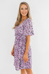 Embrace The Beauty Wrap Tie Dress- Purple – The Pulse Boutique