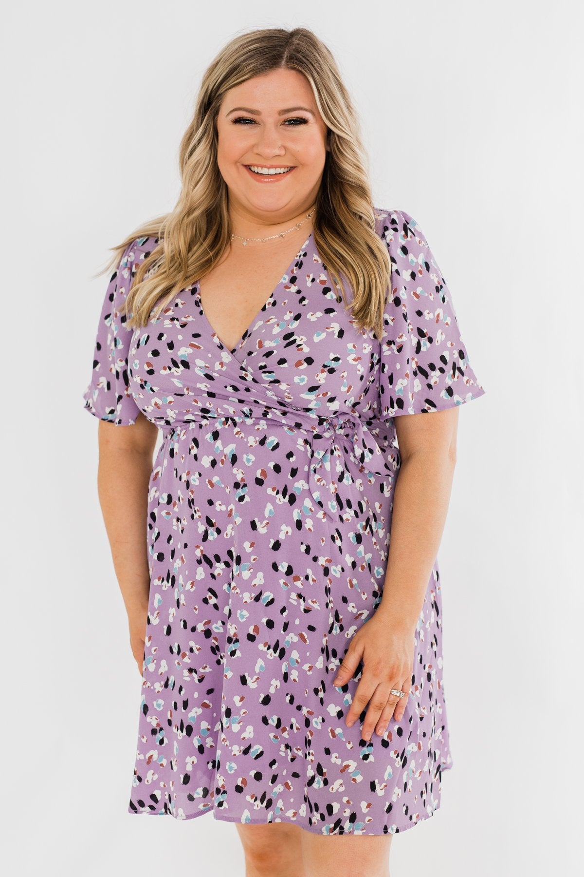 Embrace The Beauty Wrap Tie Dress- Purple – The Pulse Boutique