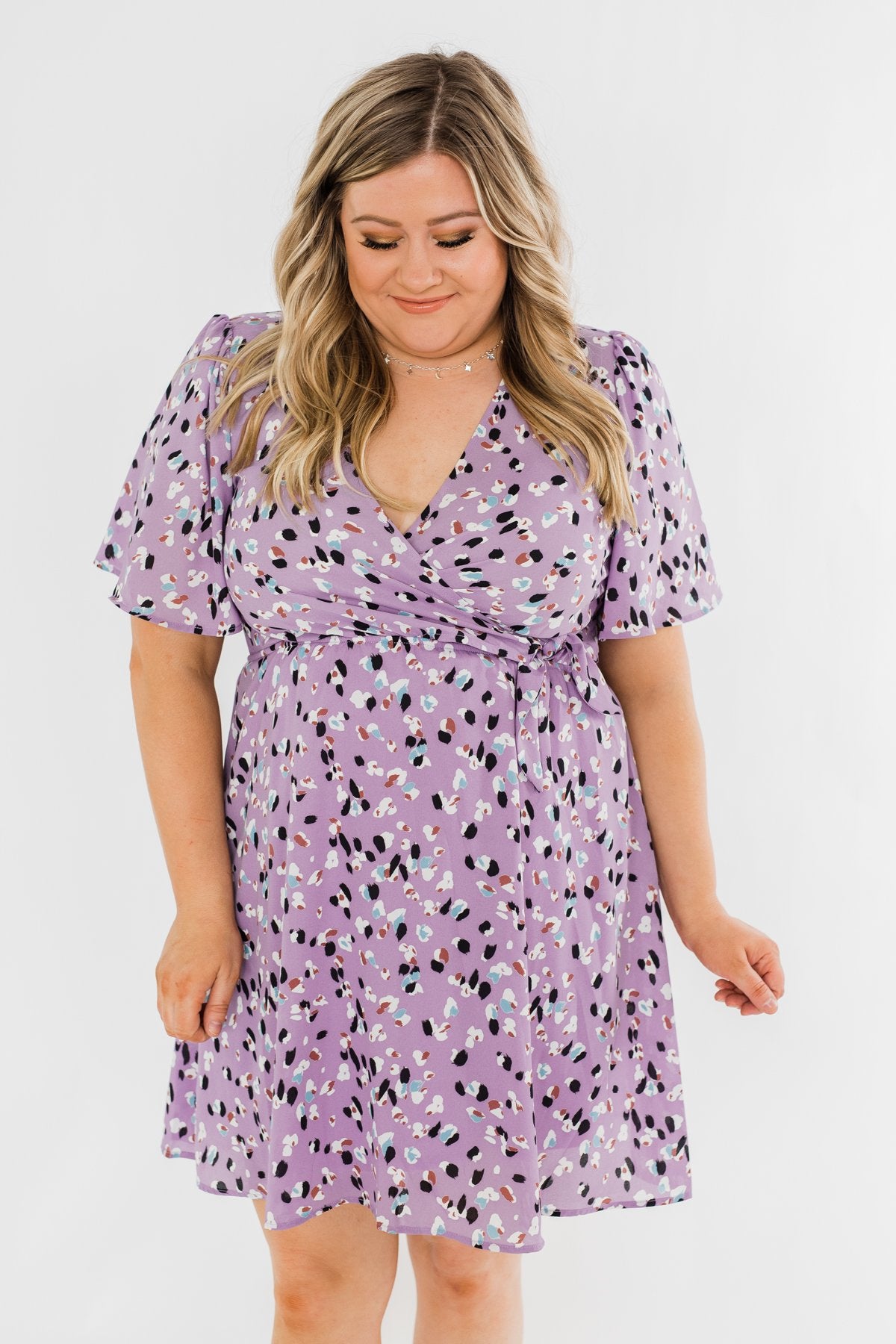 Embrace The Beauty Wrap Tie Dress- Purple – The Pulse Boutique