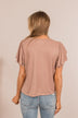 Got Me Tongue Tied Front Knot Top- Taupe