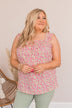 As You Wish Floral Tank- Pink & Cream