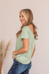 Just As You Are Off The Shoulder Blouse- Spring Green