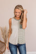Coasting Through Life Striped Tank- Olive