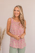 As You Wish Floral Tank- Pink & Cream