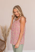 As You Wish Floral Tank- Pink & Cream