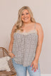 Naturally Me Leopard Print Tank Top- Ivory & Beige