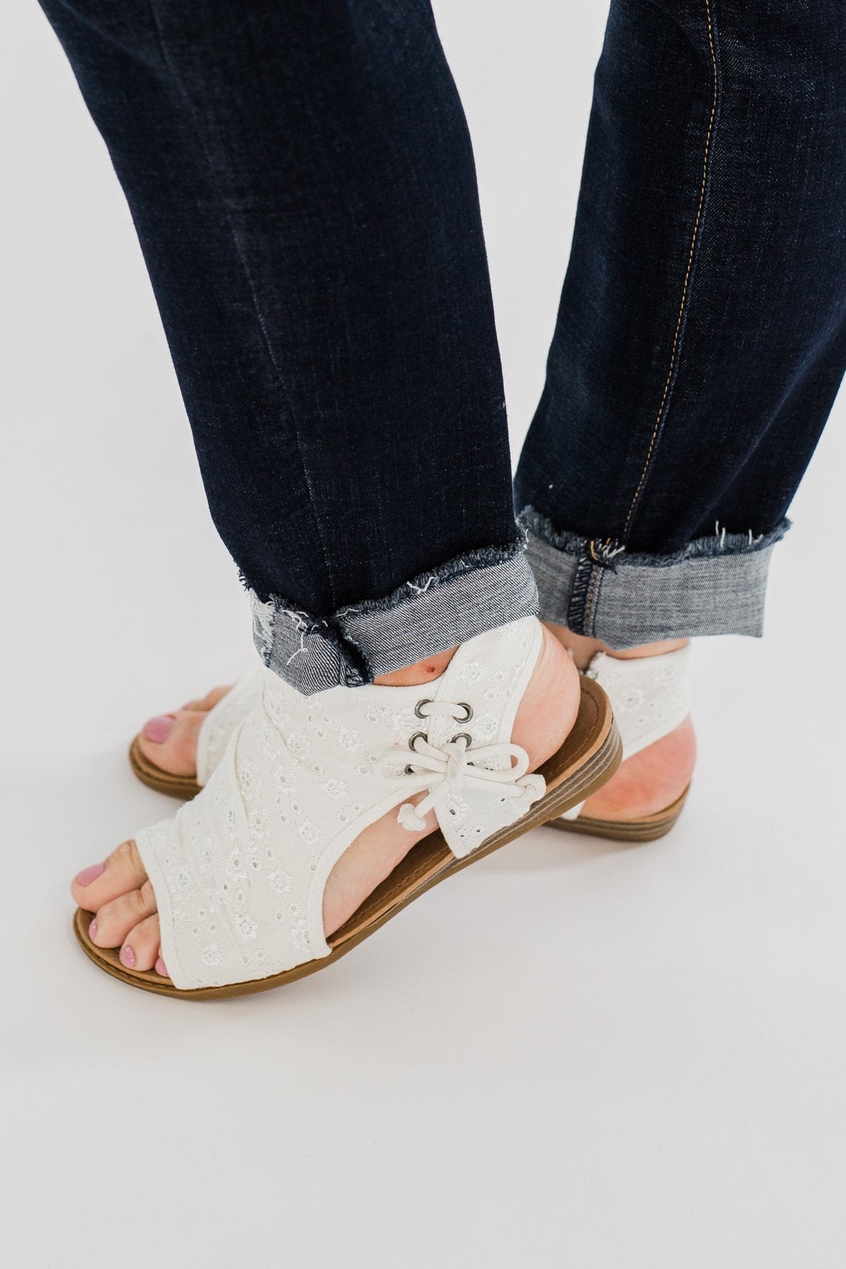 Luxe & Mix Lola Sandals- White