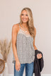 Naturally Me Leopard Print Tank Top- Ivory & Beige