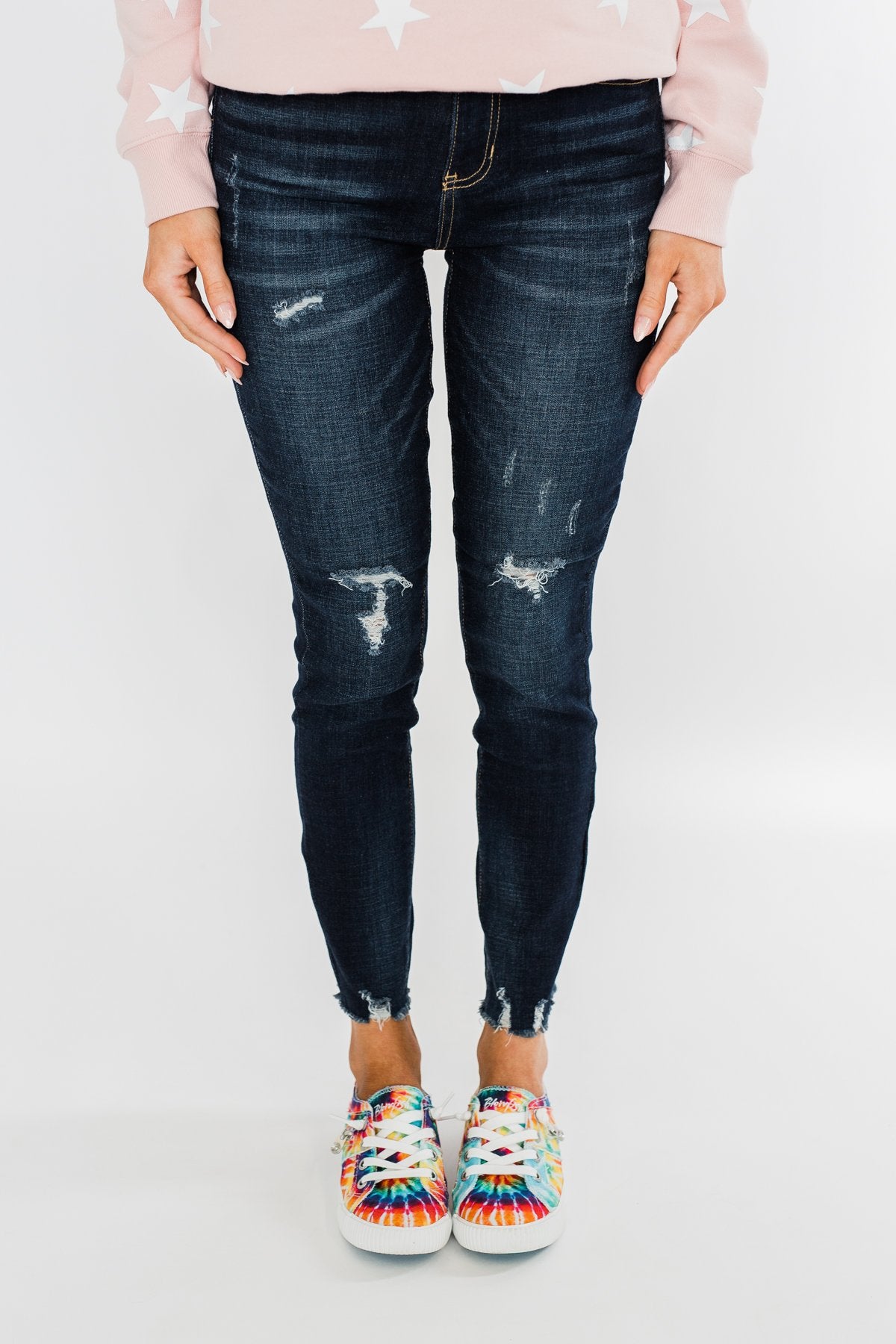 YMI Raw Hem Skinny Jeans- Cassandra Wash