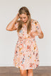 Doing Something Right Floral Dress- Peach