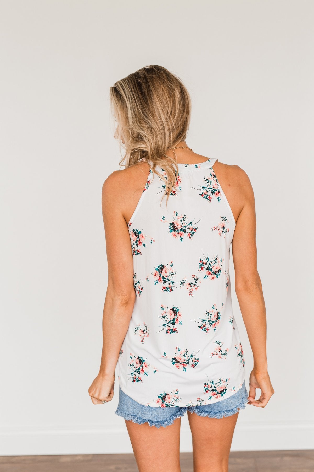 When It Comes To You Floral Tank Top- Ivory